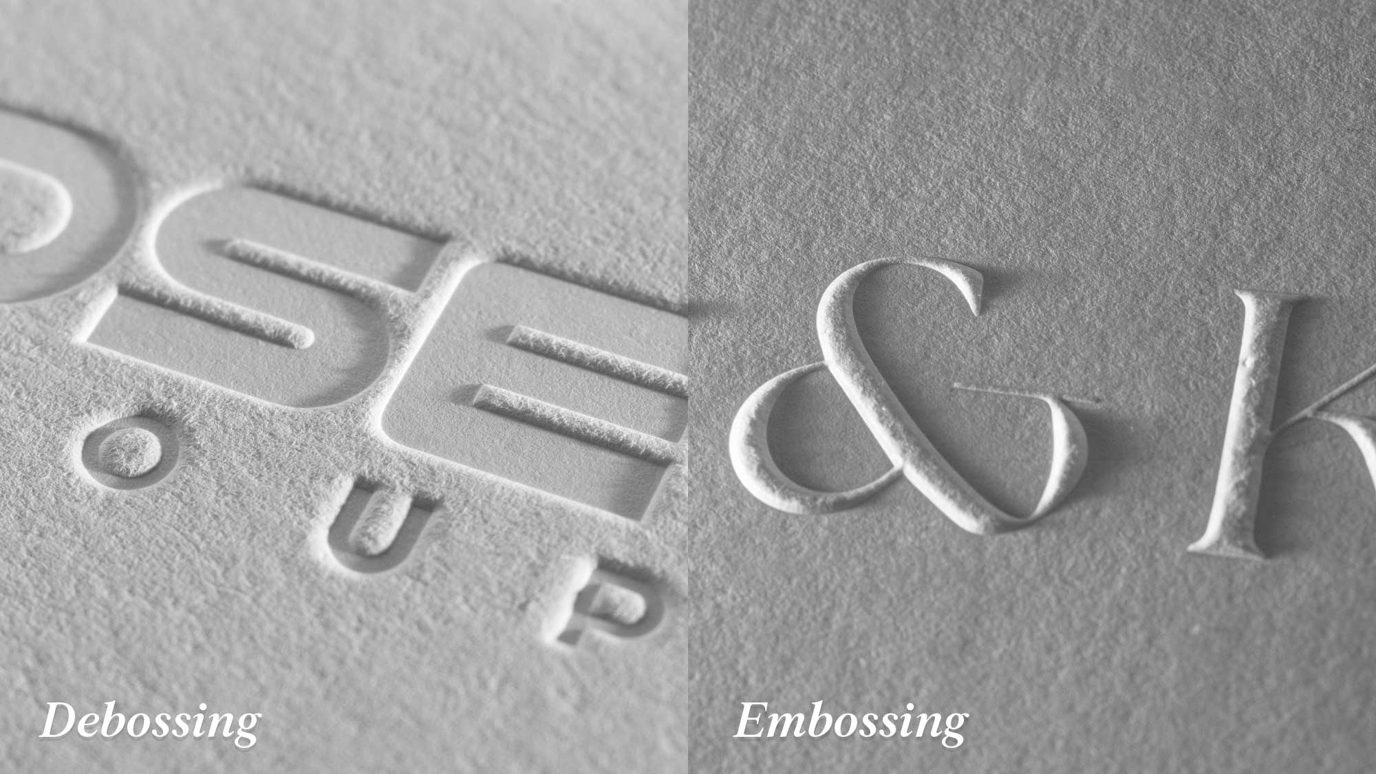 Embossing and Debossing